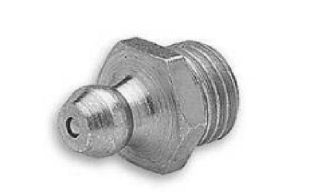 Grease Fitting 3/8" -24 male Straight, 11/16" length, suitable for the Ford Model A 1928 to 1931, Ford Model B 1932 to 1934, Ford Early V8 1932 to 1948, and Ford Pick Up 1932 to 1947. 