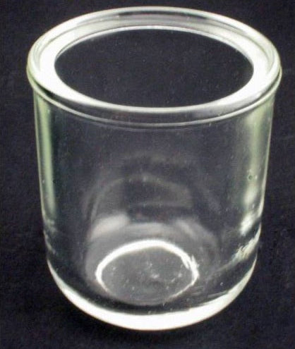 Glass sediment bowl for fuel filter A9162, A-9162 for Ford Model A 1928 to 1931, Ford Model B 1932 to 1934, Ford Early V8 1932 to 1948, Ford Pick Up 1932 to 1947, Mercury 1939 to 1948, Ford and Mercury Full Size 1949 to 1953.