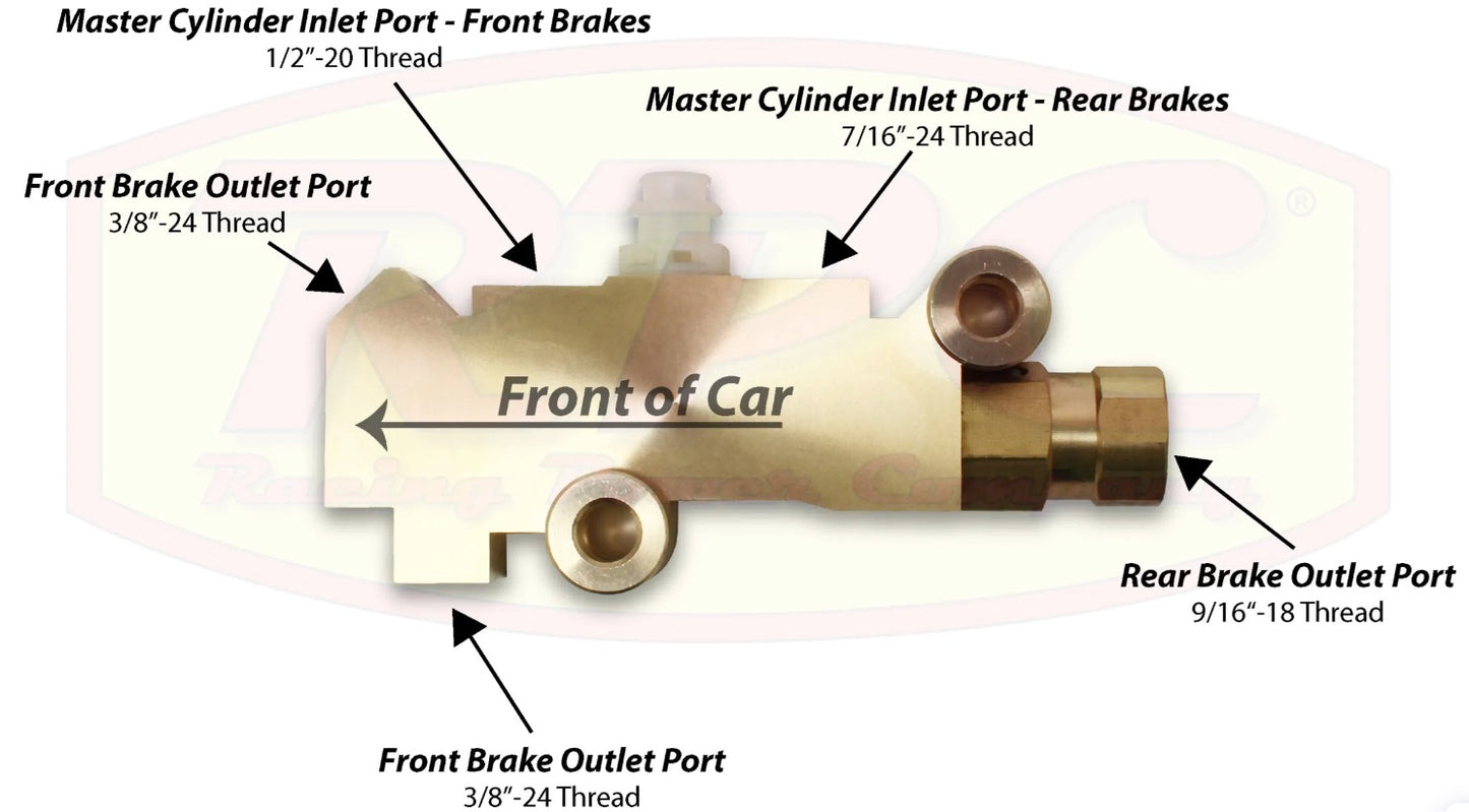 Brake Proportioning Valve Brass Disc/Drum R4500