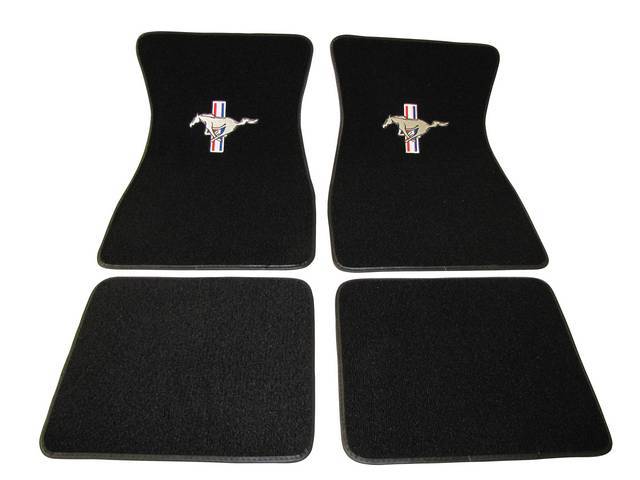 Floor Mats Ford Mustang 1965 66 67 Black Logo