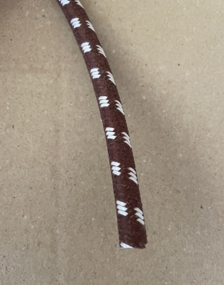 HT Braided Cable Brown & White Suppressed 020403-N/W