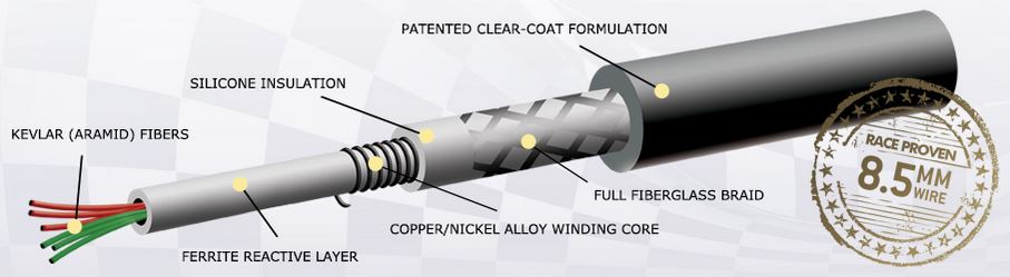 Spark Plug Wire Performance Set - Chevrolet El Camino 60, Ford F-100 55-76, Mustang 64-73, Lincoln Continental 58-76 10059
