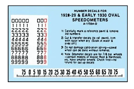 Speedometer Decal - Belcher Engineering