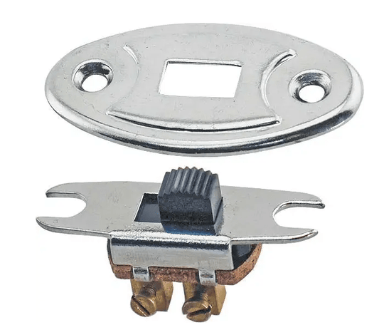 Dome Lamp Switch and Plate (Chrome) - Belcher Engineering