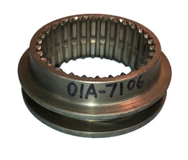 Transmission intermediate and high clutch hub sleeve 01A-7106, 01A-7106S/H for Ford Early V8 1940 to 1948 and Ford Pick Up 1941 to 1942 122" wheel base. 