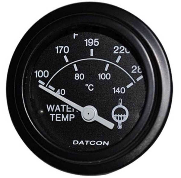 Gauge:  Water Temp-Black-Datcon 100182 (UK Stocked) - Belcher Engineering