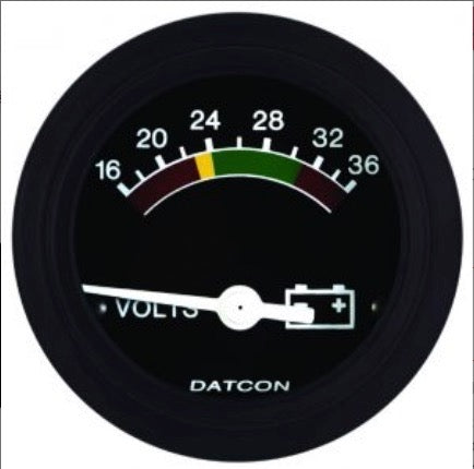 Gauge:  Volts-Black-Datcon 100184 (UK Stocked) - Belcher Engineering