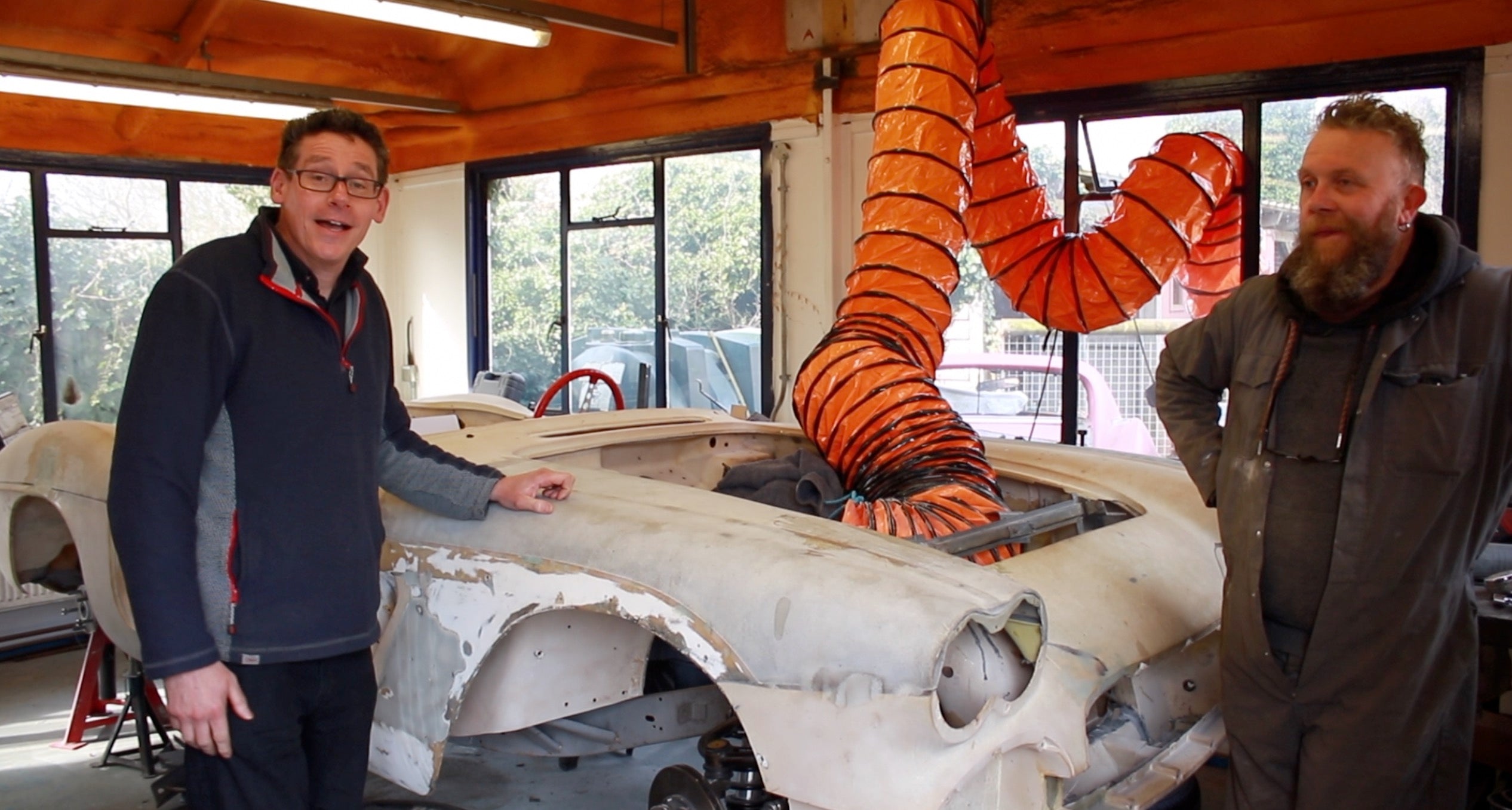 Load video: 1961 Corvette c1 Fibreglass bodywork repairs.