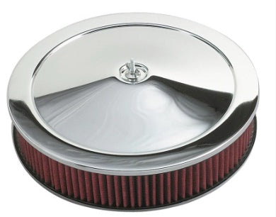 Air Cleaner with Reusable Filter 14x3 Chrome