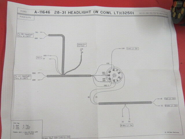 Ford Model A Lighting wiring harness