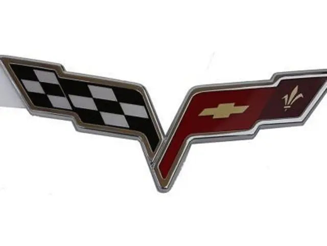 Rear Bumper Fascia Crossed-Flags Emblem - Chevrolet Corvette 2009-2013 22901568