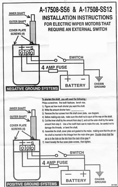 Ford Model AElectric Wiper Motor (12V) Set 