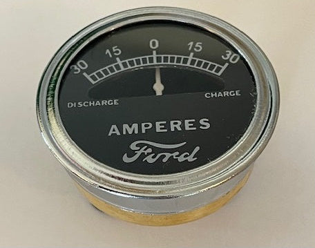 Amp Meter 30-30 with Ford script for the Ford Model A 1928 to 1931 and the Ford Model T 1926 to 1927. A-10850-C, A-10850-CS, A10850F/30