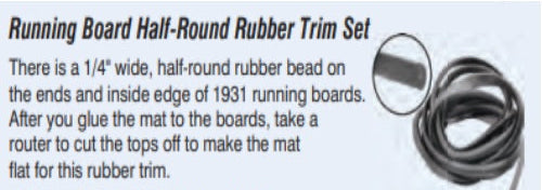 Running Board Rubber Trim A16458 - Belcher Engineering