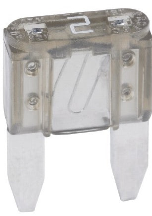 Mini Blade Fuse (ATM); 2A Classic Car Fuse Gray ATM-2