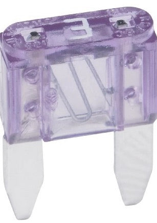 Mini Blade Fuse (ATM); 3A Classic Car Fuse Violet ATM-3
