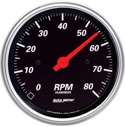 Gauge: Tachometer (rev) Gauge  3 1/8″, 8K RPM, In-Dash, Designer Black Autometer 1490** - Belcher Engineering
