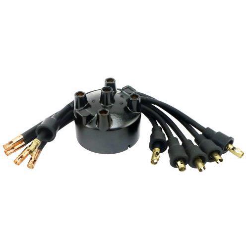 Distributor cap and lead set for the Ford Model A 1928 to 1931 and Ford Model B 1932 to 1934. A-12105-M