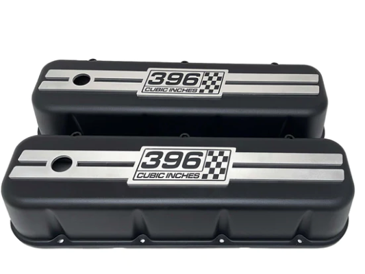 Valve Covers: BBC Big Block Tall Black Raised Billet** - Belcher Engineering