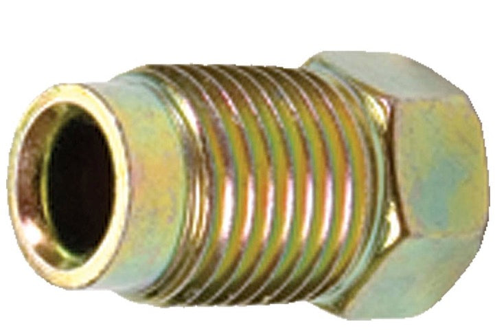 Brake Pipe Nut M10 x 1.0 Gold Inverted Flare Nut; Line Size: 3/16 BR205