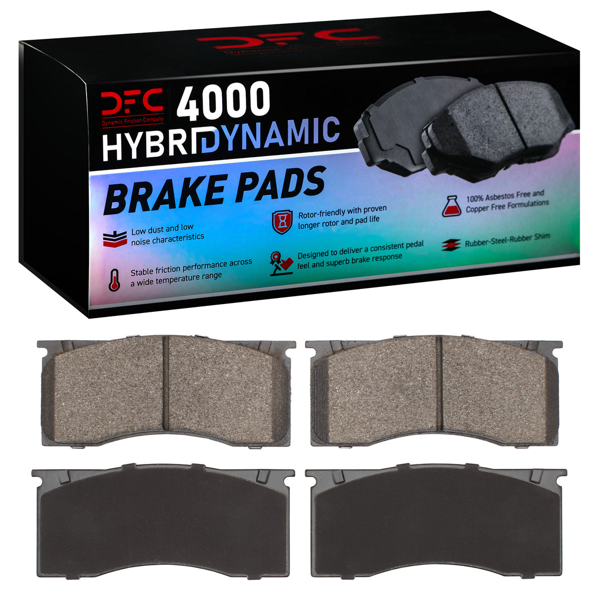 Brake Pads Dodge Dart 1966-72 Ford Fairlane Falcon Ranchero 1967 Mustang 65-67 4000-0011-00