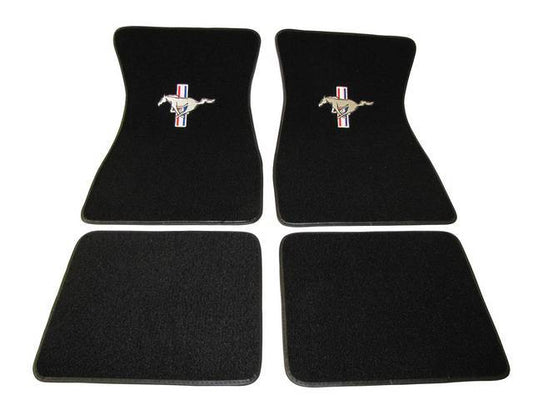 Floor Mats Ford Mustang 1965 66 67 Black Logo