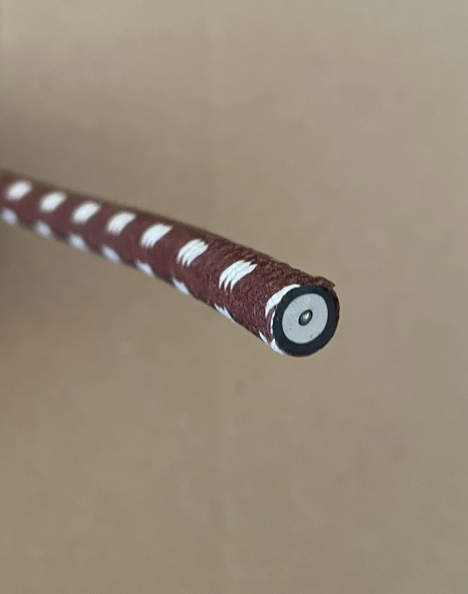 HT Braided Cable Brown & White  Suppressed 020403-N/W