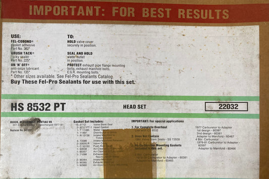 Gasket Head Set - HS8532PT