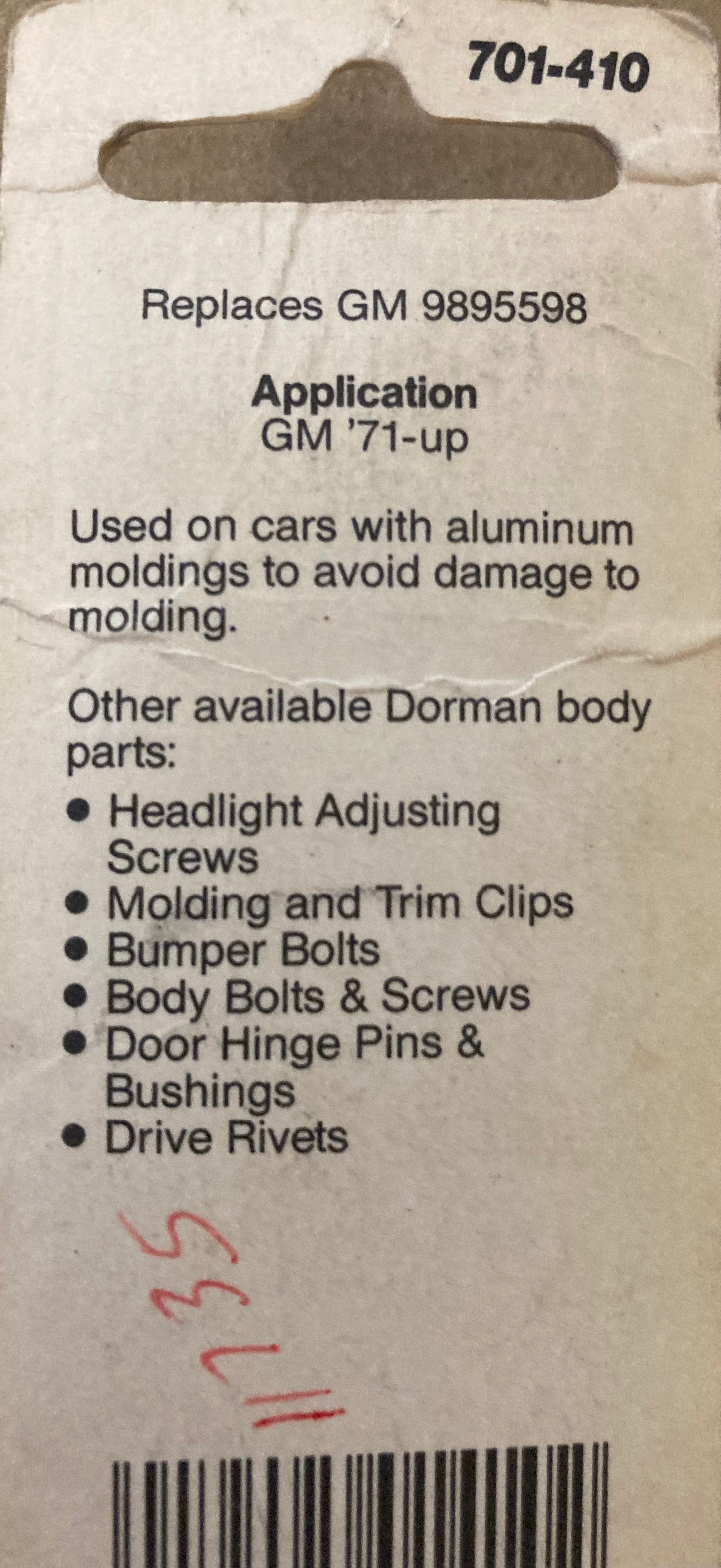 Windshield Reveal Moulding Clips - 1968-1974 GM 701-410