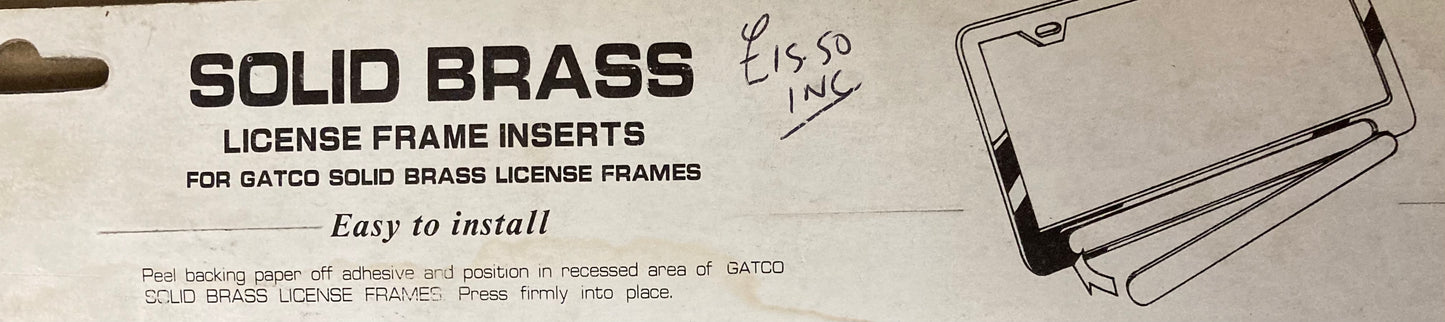 License Plate Frame Inserts