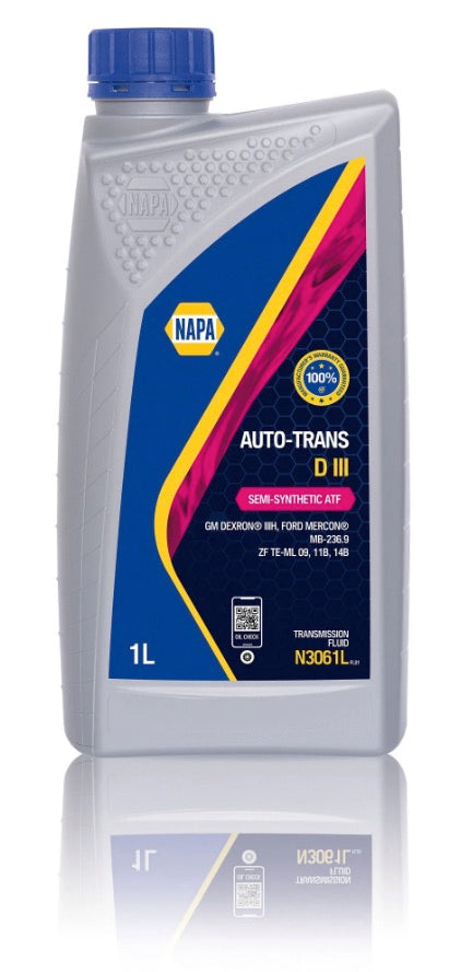 Automatic Transmission Fluid Dextron III Mercon Compatible Semi Synthetic ATF N3061L