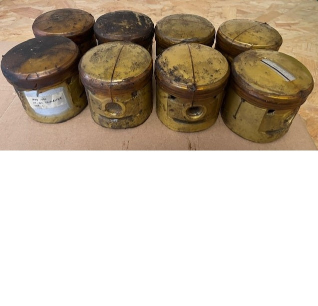 V8 Pistons 3-1/16" 0.030" O/S, Dome Top Ford Flathead V8 35-42  01T-6108-30