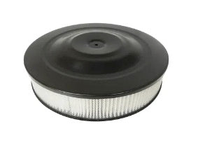14″ x3 " Muscle Car Style Air Cleaner Set (Recessed Base) Black 3Inch RPC R2195-BK