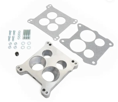 Aluminium Square-Bore Carb to Stock Quadrajet Adapter Kit – Ported R2067