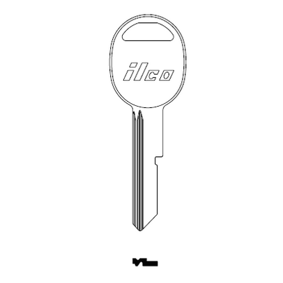 Uncut Key Blank Chevrolet Corvette 1970-86, Cadillac 70-92 B47