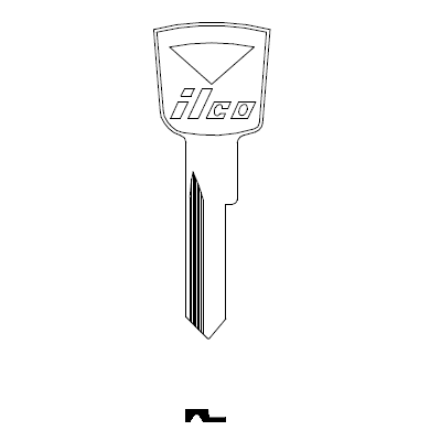 Uncut Key Blank Ford Mustang 1964-65, Fairlane 55-66, Falcon 63-66, Galaxie 59-65 H27