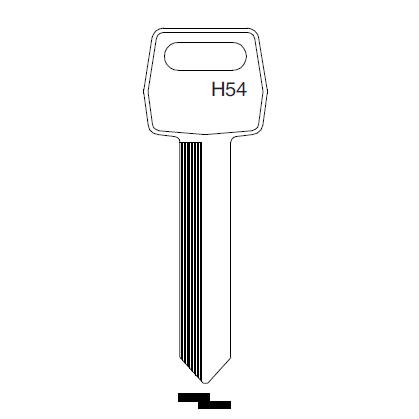 Uncut Key Blank Ford F-150 F-250 1992-93, Thunderbird 85-93 H54