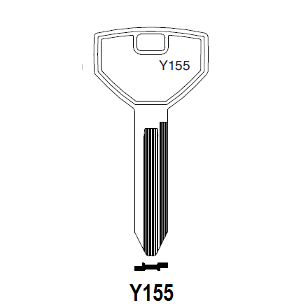 Uncut Key Blank Dodge Jeep 1993 Y155