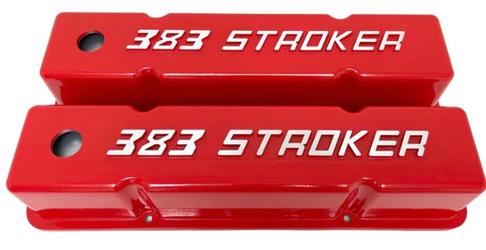 Valve Covers SBC Tall 383 Stroker Red** - Belcher Engineering
