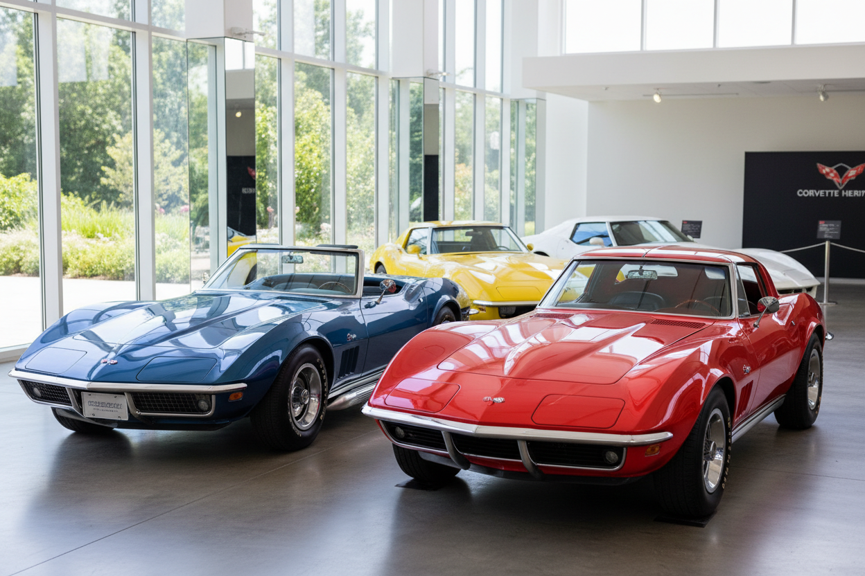 A selection of Chevrolet Corvettes