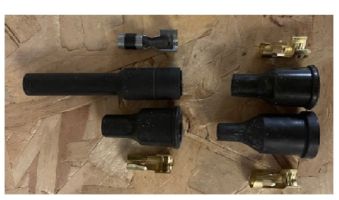 Ignition Lead Set 8 Cylinder Black (Straight Distributor, Straight Spark Plug)