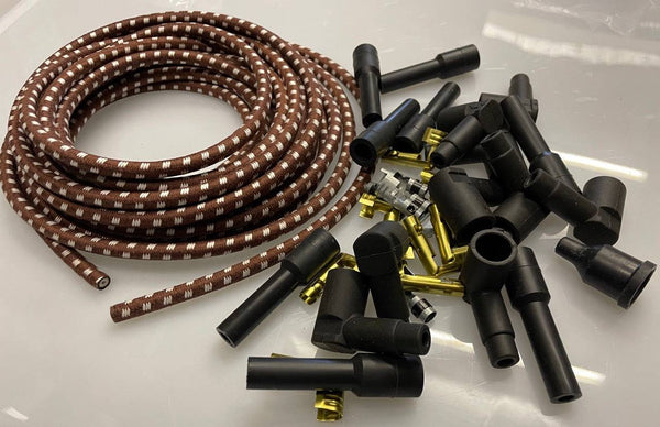 Plug Leads (Spark Plug) 8 Cylinder Braided 90 degree and straight kit - Belcher Engineering