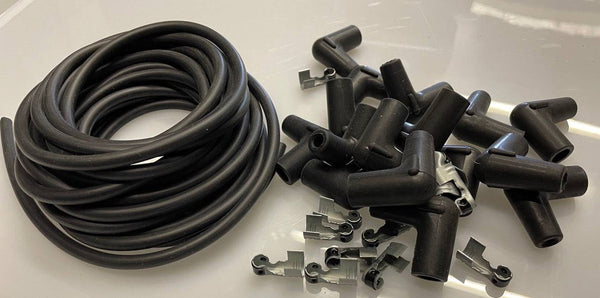 Plug Leads (Spark Plug) 8 Cylinder Black 90 degree kit - Belcher Engineering