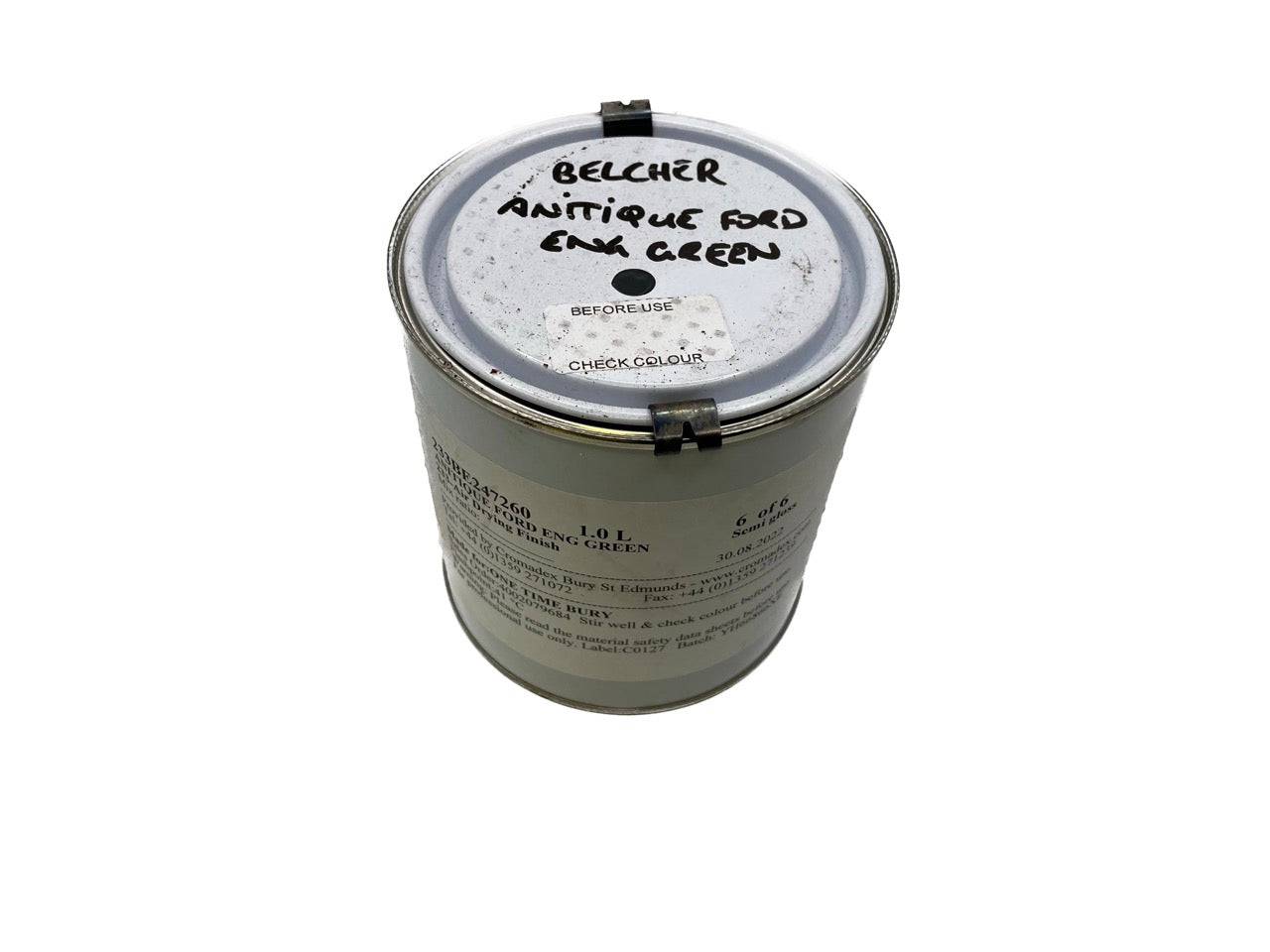 Antique (Vintage Ford) Green Engine Paint-1L Tin - Belcher Engineering