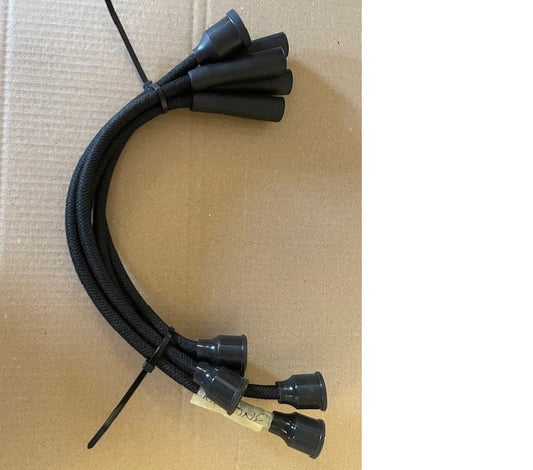 Ignition Lead Set 4 Cylinder Braided Set (Black)