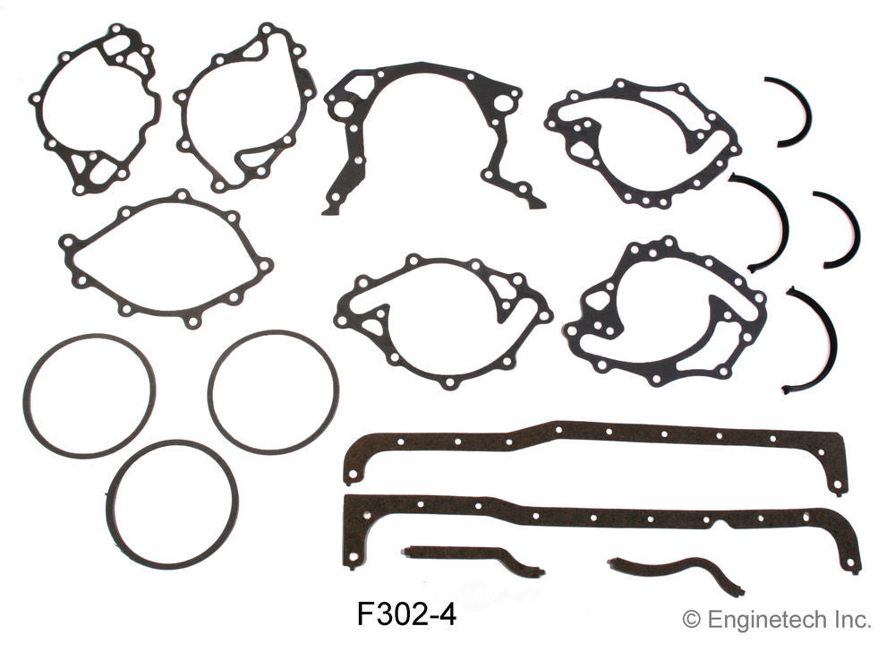 Engine Gasket Set - SBF Ford Mustang 64-83, F100 69-83, F150 75-83, F250 69-83, Galaxie 62-74 F302-4