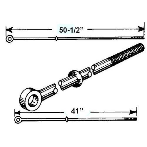 Brake Rod Set 6 Piece Ford Model A 1928-31 A-2499-B2864