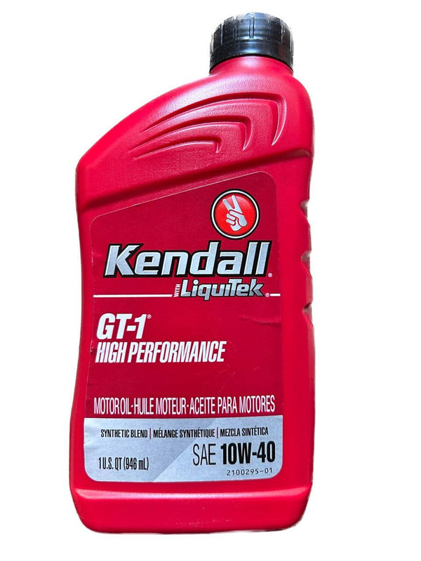 SAE 10W-40 Motor Oil Kendall GT-1 (Synthetic Blend) - Belcher Engineering