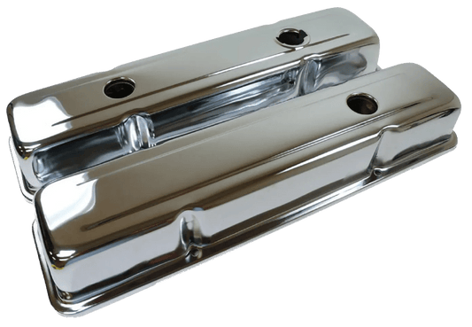 Valve Covers:  1958-86 Style (Steel – Chrome)-Small Block Chevy RPC R9518