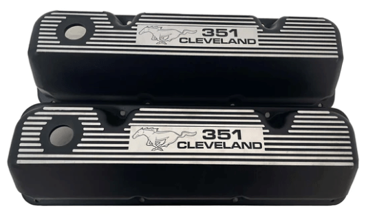 Valve Covers 351 Cleveland Logo with Mustang** - Belcher Engineering